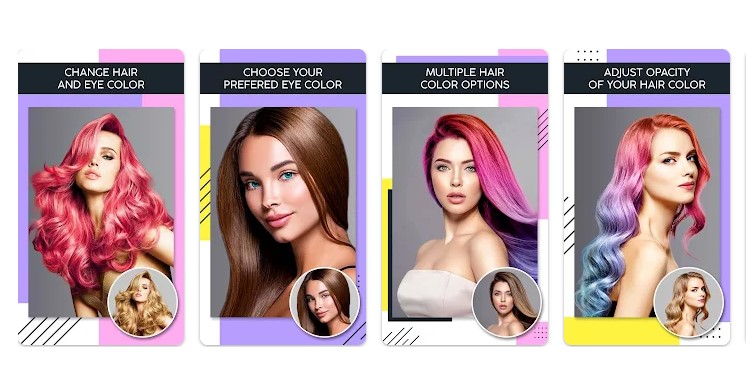 aplicativo para mudar a cor do cabelo