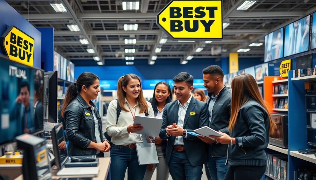 gerente, ventas, líder, equipo, Best Buy